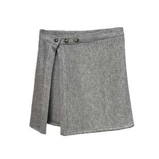 春秋加厚针织一片式纽扣罩裙遮跨小屁帘A字叠穿百搭半身裙女弹力