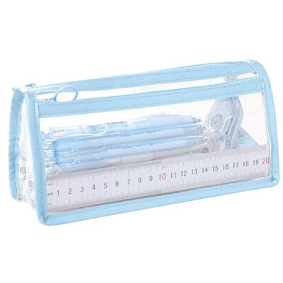 双层透明笔袋大容量文具袋收纳袋