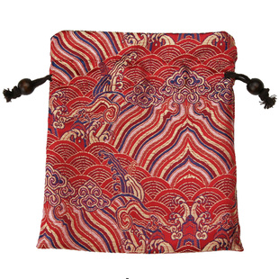 刺绣中国风锦囊高档文玩绒布束口抽绳福袋珠宝首饰水晶收纳小袋子