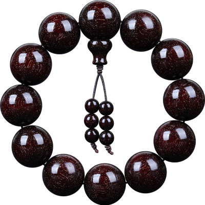 印度小叶紫檀手串老料满金星佛珠