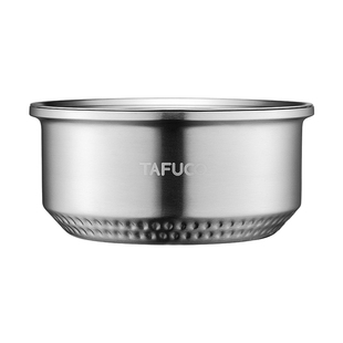 TAFUCO/泰福高不锈钢双层带盖汤盆加深家用水盆大容量多用汤饭碗