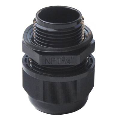 蓝江NPT尼龙塑料电缆防水接头