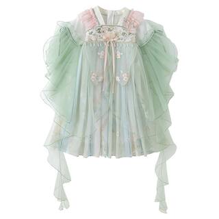 女童汉服公主裙夏季2026新款儿童国风雪纺连衣裙女孩超仙刺绣襦裙