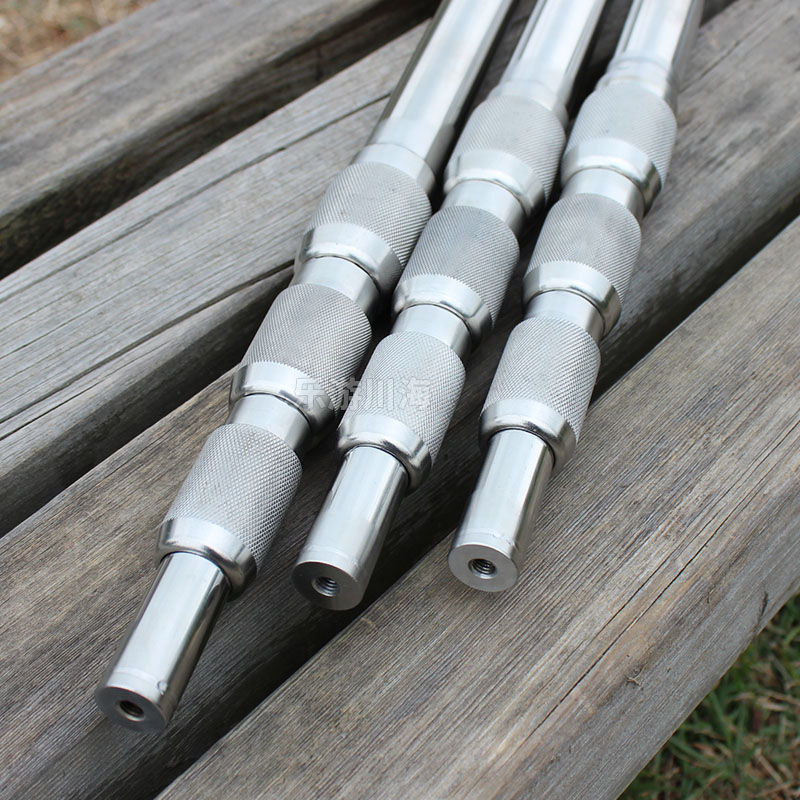 抄网杆青鱼捞鱼网大物伸缩竿双锁不锈钢厚超硬捞鱼网兜加粗抄网杆