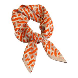 网红字母70系脖小方巾丝巾女春秋百搭小领巾头巾围巾装饰气质发带