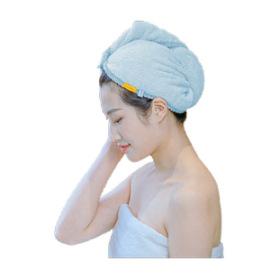 包邮日本Yolog进口珊瑚绒干发帽女吸水速干发加厚包头发擦头毛巾