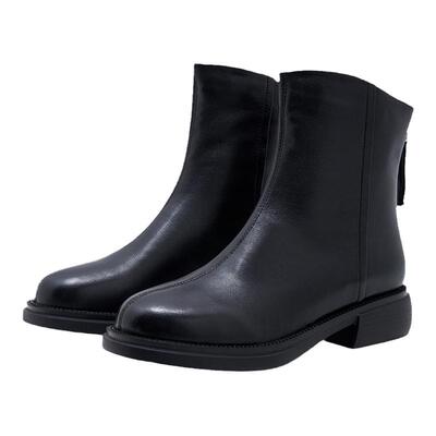 羊皮靴时尚百搭英伦风切尔西短靴