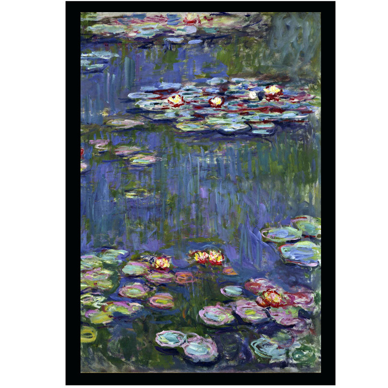 世界名画挂画莫奈名家油画海报睡莲日出印象贴画客厅卧室装饰画