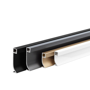 发光铝合金踢脚线带led灯槽明装嵌入式灯带金属贴角地脚线