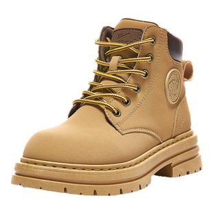 回力马丁靴女2025秋冬季爆款英伦风女鞋登山工装短靴子加绒大黄靴