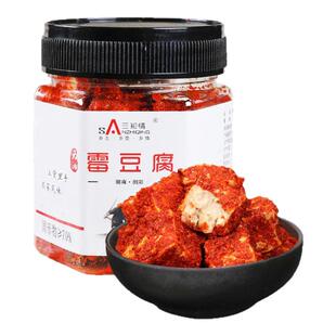 三知情无油豆腐乳农家自制湖南特产香辣霉豆腐248g瓶装下饭菜即食