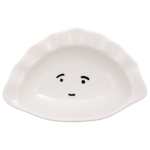 饺子酱料碟陶瓷4寸小碟子可爱调料碟醋酱油碟高级感釉下彩小吃碟