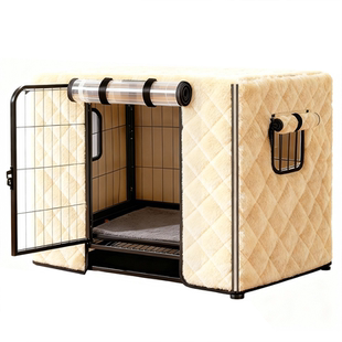 鸟笼保温罩猫狗宠物笼子保暖罩子加厚双面绒开窗6045罩套定制防寒