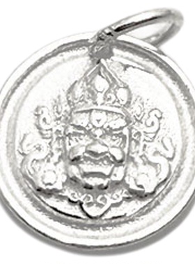 S925纯银财神扎基拉姆复古黄吊坠