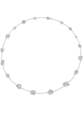 VEKE「镂花辞」花朵造型镂空素款轻奢项链个性设计感项链NC17944A