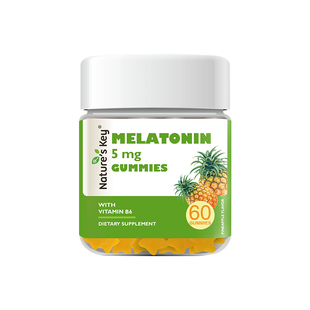 美国NaturesKey褪黑素睡眠软糖自然之钥退失助安瓶菠萝味官方正品
