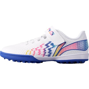 李宁儿童足球鞋碎钉tf男孩女童魔术贴小学生青少年专用防滑训练鞋