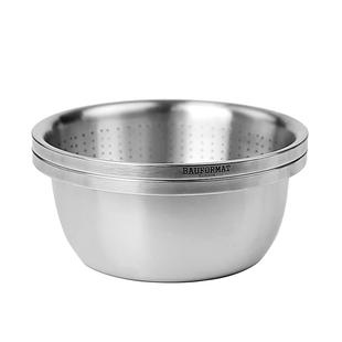 老爸评测304不锈钢盆/漏盆无涂层洗菜和面家用德国博夫曼