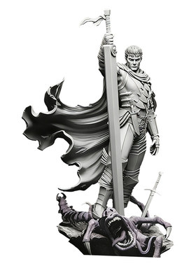 老蜂3D打印|剑风传奇格斯Guts3D打印手办16K高精战士模型收藏预售