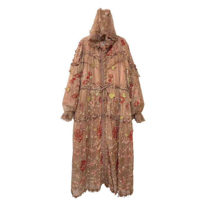 桑蚕丝棉服女中年妈妈高级轻奢刺绣宽松收腰轻薄保暖可拆棉衣外套