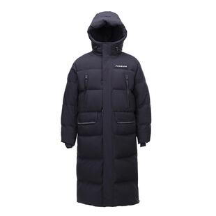 【直播专享】企鹅羽绒服女中长款过膝加厚2025冬季保暖连帽男外套