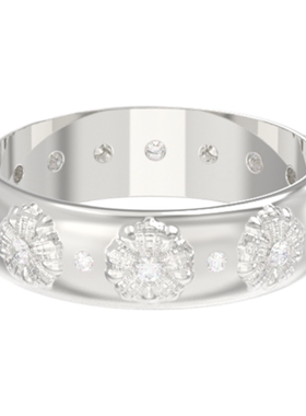 Mouhooland/暮后之地杏花戒指925银食指戒情侣款指环小众设计原创