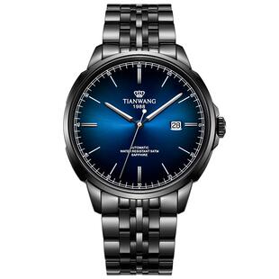 天王表蓝图系列1988款大表盘钢带机械手表男51201