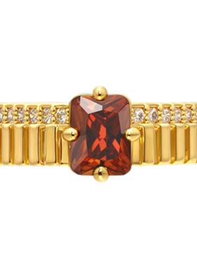 张婧仪同款oups！岁禧金阶戒指红色复古好运高级新年首饰百搭新品
