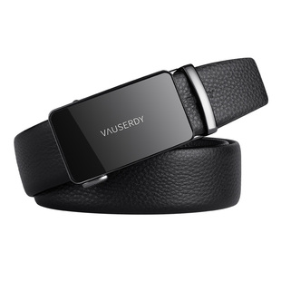 英国VAUSERDY男士真皮腰带自动扣经典扣头皮带男士2025年轻人新款