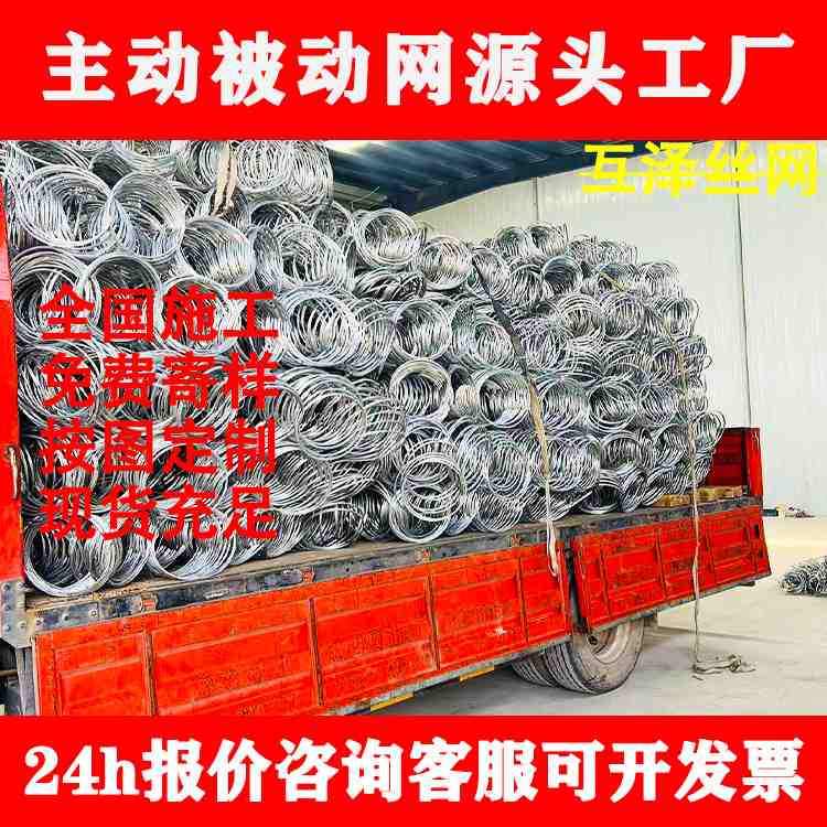 现货RXI200型被动边坡防护网PPS-300/100环形网SNS柔性主动防护网