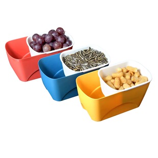 新款懒人双层水果盘沥水篮客厅放糖果零食收纳托盘嗑吃瓜子盒神器