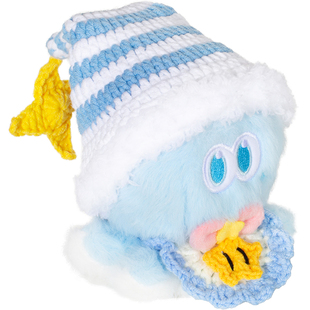 成品钩织张杰周边同款八花娃衣条纹睡帽可挂绳应援物料送朋友礼物