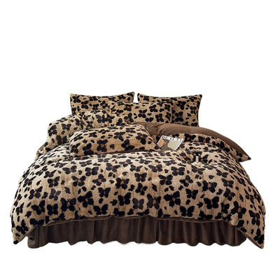 2025新款牛奶绒四件套加厚兔兔绒