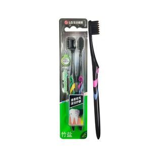 LG竹盐炫黑密柔牙刷软毛深入清洁牙间缝隙舌苔成人儿童呵护牙龈