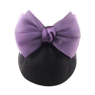 零点工作护士头花女职业发网头饰空姐员工发卡职员蝴蝶结发夹网兜