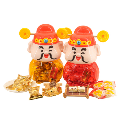 UDK优之良品财神爷雪花酥松露巧克力新年送礼送长辈礼盒装罐装