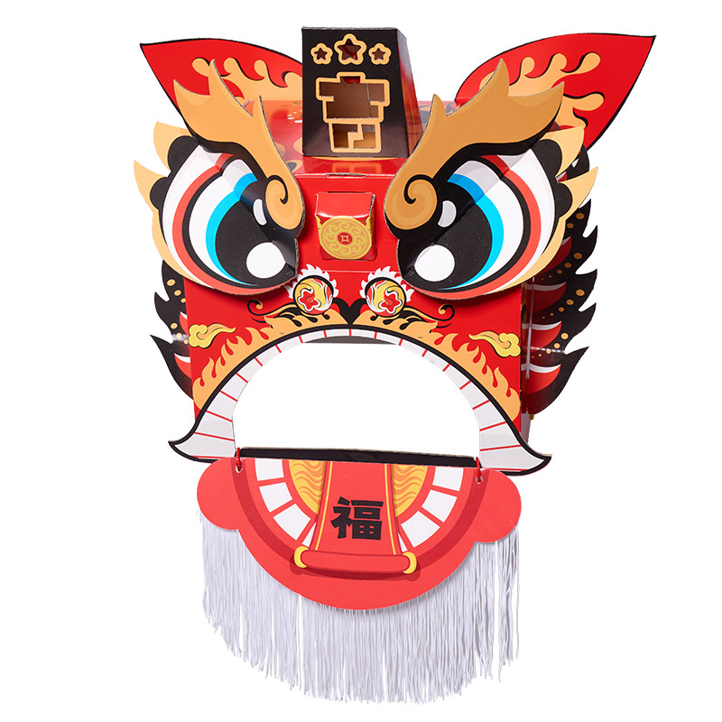 手工diy非遗文化醒狮头材料包
