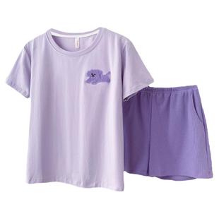2026新款睡衣女夏季纯棉短袖薄款韩版学生清新休闲运动家居服套装