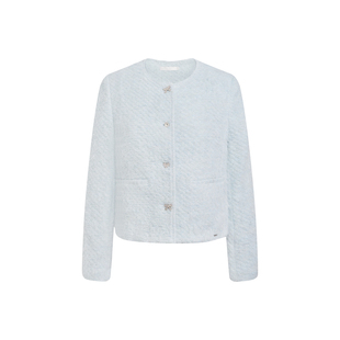 Kroche 绒化入冬 羊毛混纺 圆领绒感肌理短款小香风外套