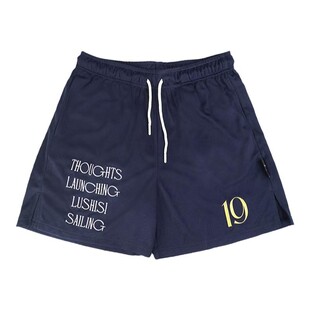 LUSHISI争冠主题篮球美式短裤夏季运动训练网眼速干四分复古球裤