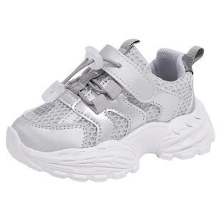 儿童运动鞋女童2026夏季新款单网面透气网鞋中小童宝宝男童老爹鞋