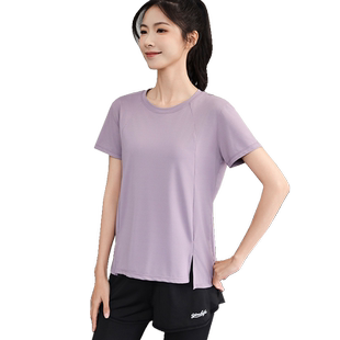 夏季胖mm健身上衣女大码跑步运动套装专业训练服短袖瑜伽t恤200斤