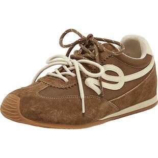 百思图2026春商场新款厚底德训鞋内增高运动休闲鞋D3858AM6Z