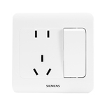 西门子远景系列一开五孔插座10A二三插5孔带开关单控电源插座面板