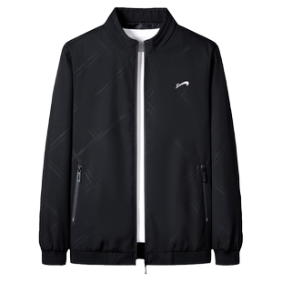 贵人鸟男士外套男秋冬款行政夹克爸爸加绒外套父亲中老年男装衣服