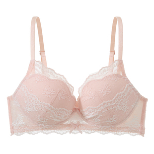 六只兔子蕾丝内衣女小胸聚拢显大上托防下垂法式甜美少女文胸罩