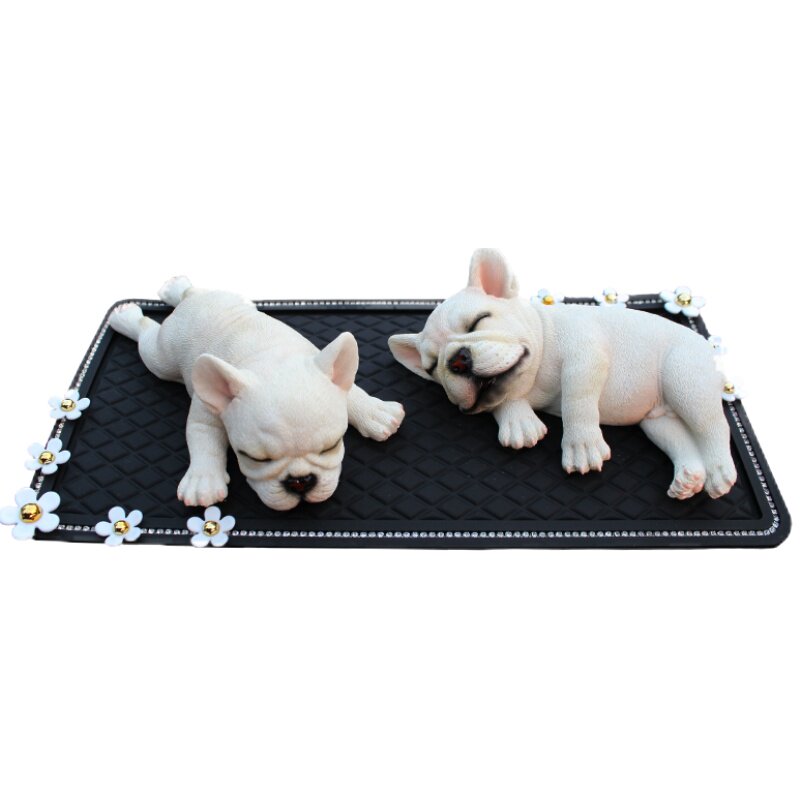 斗牛犬模型饰品车内小动物仿真狗