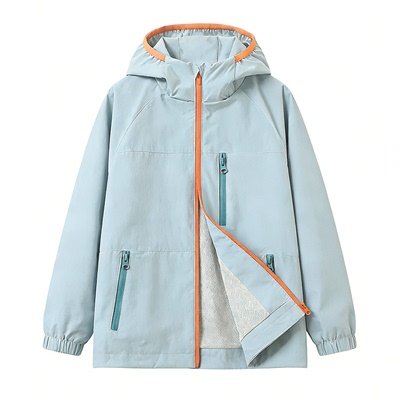 春秋薄款男童冲锋衣外套防风透气