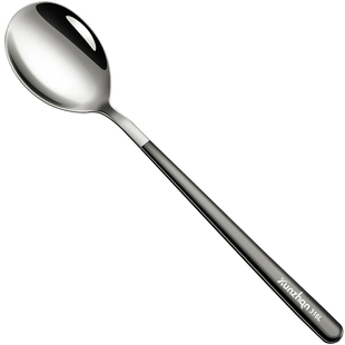 316不锈钢勺子儿童吃饭家用高颜值汤匙网红长柄甜品西瓜成人调羹