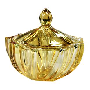 水晶玻璃碗水果盘带盖果盘有盖罐首饰盒精致高级感高颜值醉虾容器